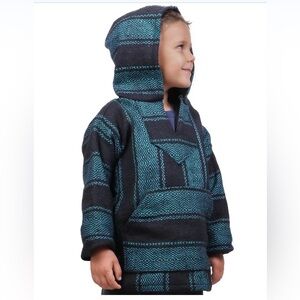 Orizaba Original Mexican Style Blue-Green Kids Size‎ Baja Hoodie - "San Pedro"